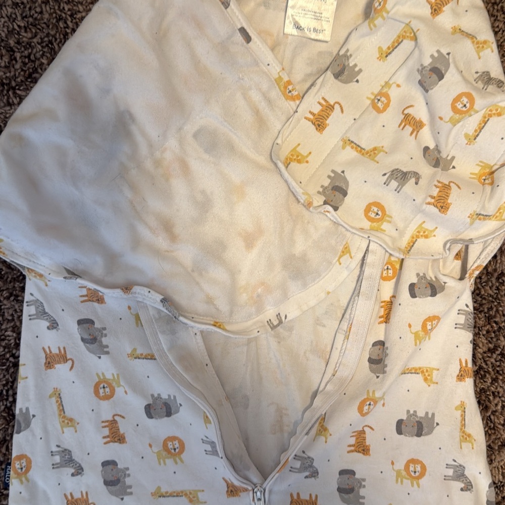 Halo White and Yellow Safari Animal Sleep Sack